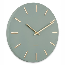 Klok Karlsson Charm Steel Jungle Green Gold Battons Small 30 cm
