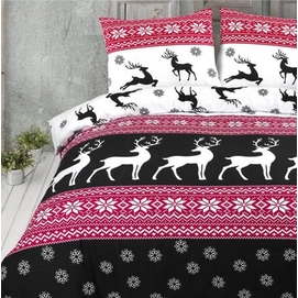 Dekbedovertrek DayDream Renna Grijs Rood Flanel