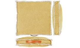 Boxkussen Unique Living Manouk Yellow (45 x 45 cm)