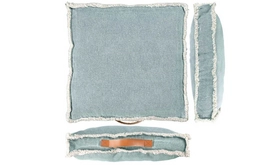Boxkussen Unique Living Manouk Purist Blue (45 x 45 cm)