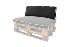 Palletkussen Unique Living Manouk Black Rug (120 x 40 cm)