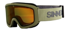 Skibrille Sinner Duck Mountain Kinder Matte Moss Green Double Full Red Mirror