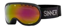 Ski Goggles Sinner Vorlage S Matte Black Double Full Red Mirror Vent