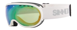 Ski Goggles Sinner Vorlage S Matte White Double Full Green Mirror Vent