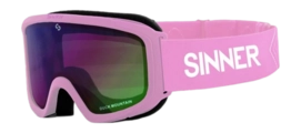 Masque de Ski Sinner Kids Duck Mountain Matte Pink Double Full Pink Mirror