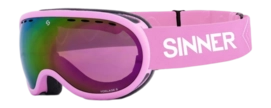 Skibrille Sinner Vorlage S Unisex Matte Pink Double Full Pink Mirror Vent
