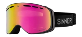 Ski Goggles Sinner Olympia + Matte Black Double Full Pink Sintrast Vent