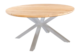 Tuintafel Yoi Noas Alu Salix / Teak Ø150cm