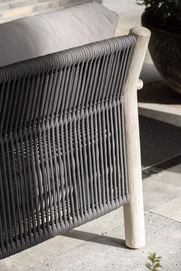 2---2024 M&L aged teak rope Chase lounge chair M4213 (detail)