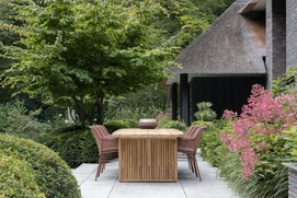 3---2024 M&L teak Chester table M4230 - Daley fibre chair Brick (2)