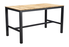 Tuintafel Yoi Arashi High Dining Dark Grey Teak 169 x 90 cm