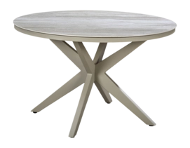 Tuintafel Yoi Calma Rond Salix Travertin Ø120