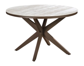 Tuintafel Yoi Calma Rond Bronze Travertin Ø120