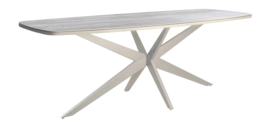 Tuintafel Yoi Calma High Dining Salix Travertin 270 x 110 cm