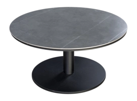 Bijzettafel Yoi Millor Black Slate Ø80 x 40 cm