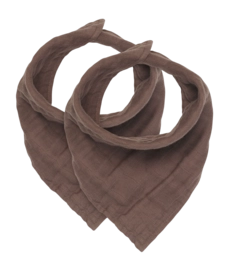 Slab Jollein Bandana Wrinkled Cotton Chestnut (2pack)