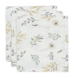 Serviettentuch Jollein Mundtuch Hydrofiel Wild Flowers (3er-Pack)