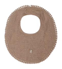 Bavoir Jollein Rond Embroidery Biscuit