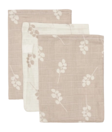 Waschlappen Jollein Hydrofiel Waschlappen 15x20cm Twig Wild Rose (3er-Pack)