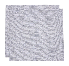 Wickeltuch Jollein Hydrophiler Stoff Large 115x115cm Miffy Stripe Navy (2er-Pack)