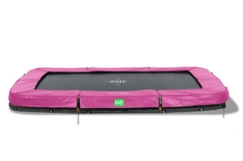 Trampoline EXIT Inground Twist Rectangular 427 x 244 Roze/Grijs