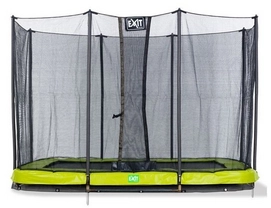 Trampoline EXIT Inground Twist Rectangular 427 x 244 Groen/Grijs Safetynet