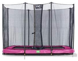 Trampoline EXIT Inground Twist Rectangular 427 x 244 Roze/Grijs Safetynet