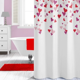 Douchegordijn Sealskin Cuori Roze