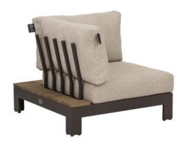 Loungestoel Applebee Sticks And More Corner Chair 87 Aluminium Teak Taupe Coastal