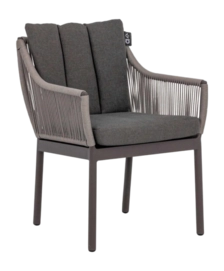 Tuinstoel Applebee Bijou Dining Armchair 62 Aluminium Rope Weaving Taupe