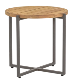 Bijzettafel Applebee Condor Coffee Table 54 x 50 Aluminium Teak Taupe Natural