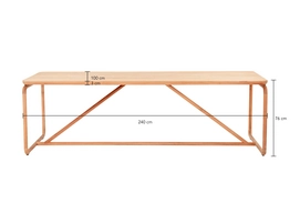 Tafel Applebee Dolce Dining 240 x 100 Natural Teak