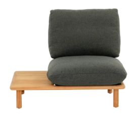 Loungestoel Applebee Sling Single Chair 108 Right Teak Natural Pavement