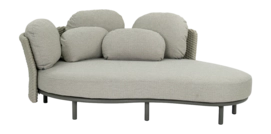 Ligbed Applebee Chill Out Daybed Aluminium Rope Taupe Mid Grey