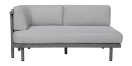 Loungebank Applebee Maui Love Seat Right 155 Aluminium Rope Taupe Mid Grey