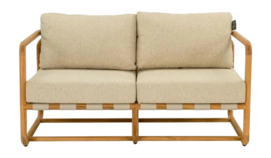 Loungebank Applebee Dolce Sofa 142 Teak Ecru Cotton Flower
