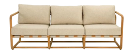 Loungebank Applebee Dolce Sofa 209 Teak Ecru Cotton Flower