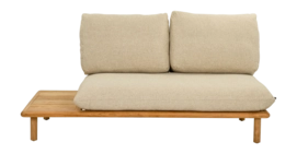 Loungebank Applebee Sling Sofa 175 Right Teak Natural Ecru
