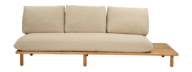 Loungebank Applebee Sling Sofa 242 Left Teak Natural Ecru
