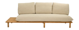 Loungebank Applebee Sling Sofa 242 Right Teak Natural Ecru
