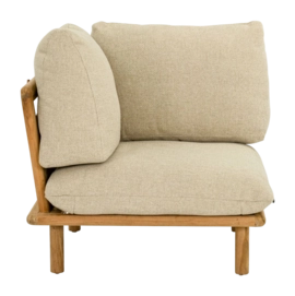 Loungestoel Applebee Sling Corner Chair 85 Teak Natural Ecru