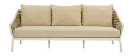 Loungebank Applebee Milou Sofa 203 Aluminium Biculair Weaving Oyster Golden Sand