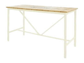 Bartafel Applebee Milou Bar Table 150 Aluminium Teak Oyster Natural