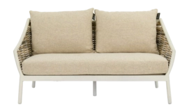 Loungebank Applebee Milou Sofa 145 Aluminium Biculair Weaving Oyster Golden Sand