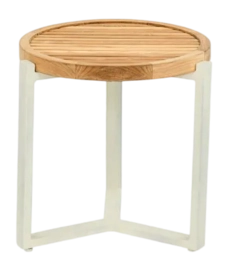 Bijzettafel Applebee Monaco Coffee Table 45 x 47 Aluminium Teak Oyster Natural
