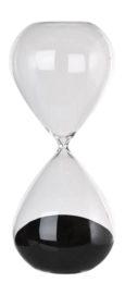 Ornament POLSPOTTEN Sandglass Ball Black L