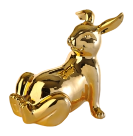 Spardose POLSPOTTEN Moneybox Bunny Belly Gold