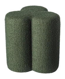Stool POLSPOTTEN Clover Boucle Green