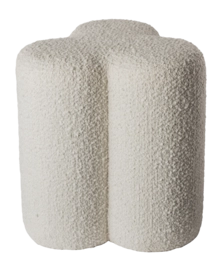 Stool POLSPOTTEN Clover Boucle Ecru
