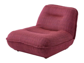 Lounge Chair POLSPOTTEN Puff Burgundy Red